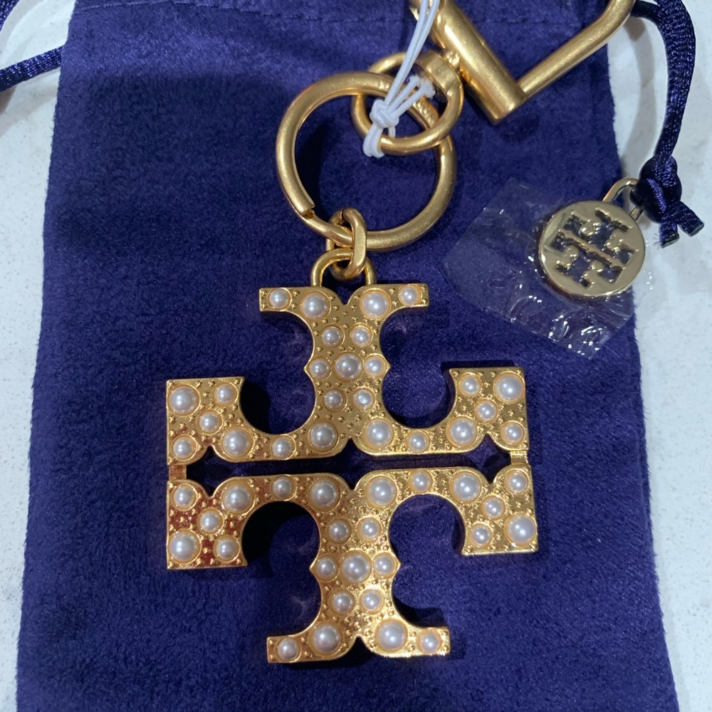 Tory Burch Pearl Key Fob/ Handbag charm. NWT